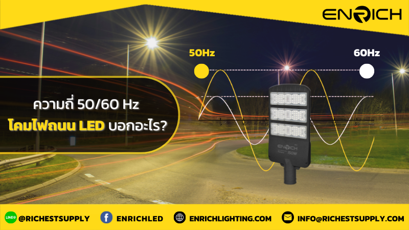 ค่าความถี่ไฟ 50/60 Hz ของโคมไฟถนน LED บอกอะไร?