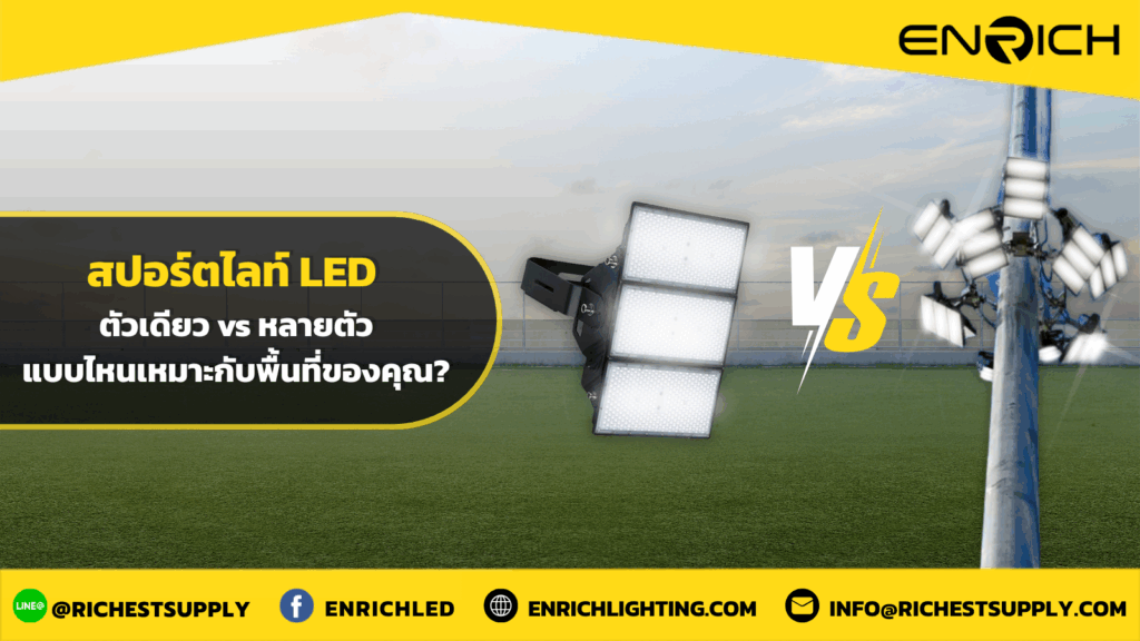 สปอร์ตไลท์ LED ตัวเดียว vs หลายตัว แบบไหนเหมาะกับพื้นที่ของคุณ