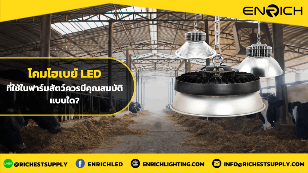 โคมไฮเบย์ LED ที่ใช้ในฟาร์มสัตว์ควรมีคุณสมบัติแบบใด