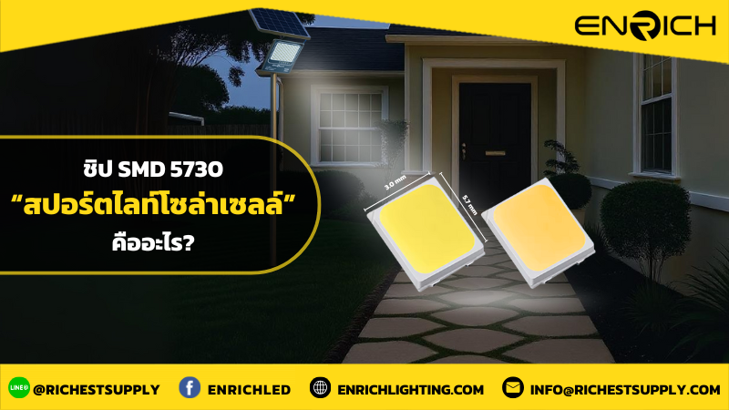 โคมไฟสปอร์ตไลท์โซล่า SMD 5730 คือ? แสงแรง ประหยัดจริง!